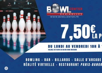 Bowling à 7,50€ la partie : du 19 avril au 05 mai 2025 